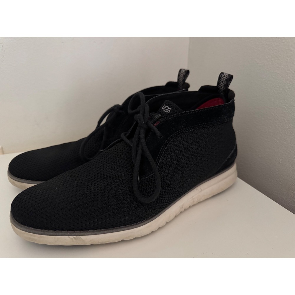 UGG Pismo Sneaker Low HyperWeave Black Suede Chukka Boots 1106992 Mens 11.5